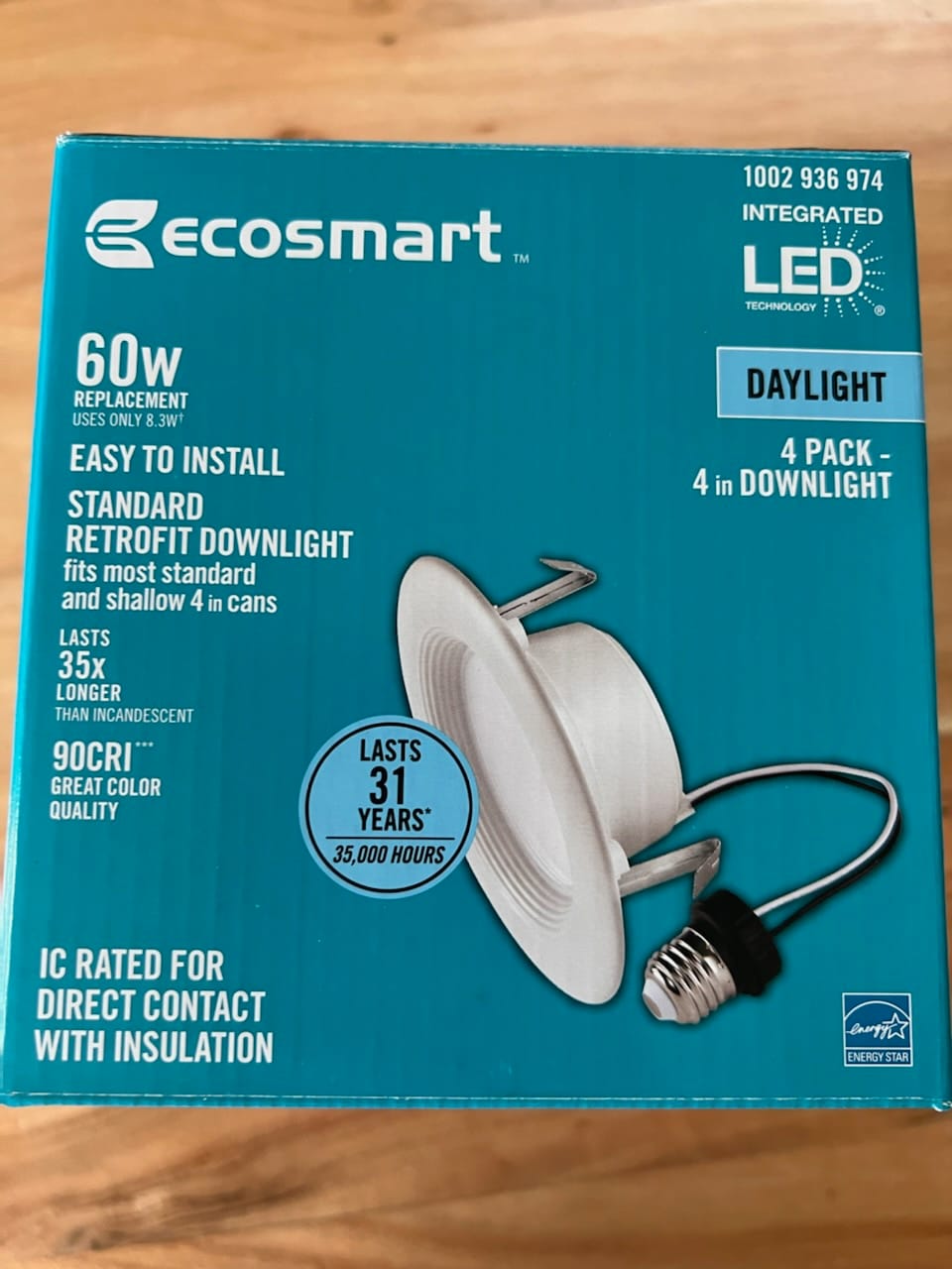 46545 - Ecosmart 60W Daylight LED Light Bulb USA